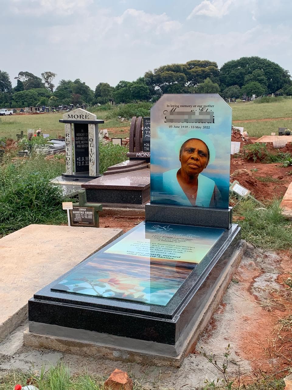 Glass memorial installed at cemetery